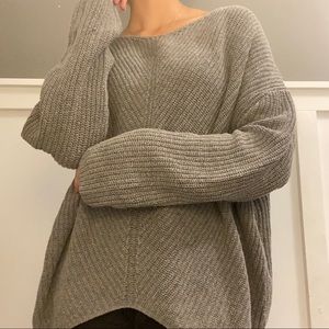 Grey Knitted Sweatshirt